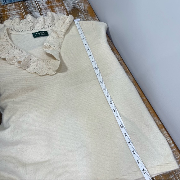 Luaren Ralph Lauren Women Sweater Top Size L Color Off White - Picture 9 of 11